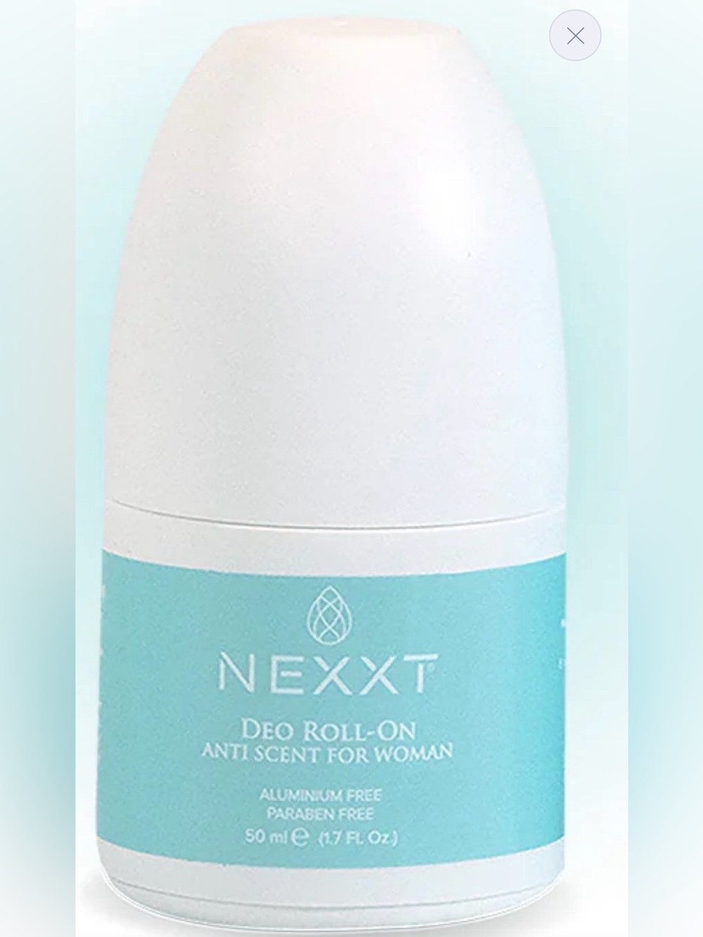 NEXXT Women Aluminum/Gluten Free Deo Roll-On Anti Scent - 50ml/1.7 FL.OZ.  NWT